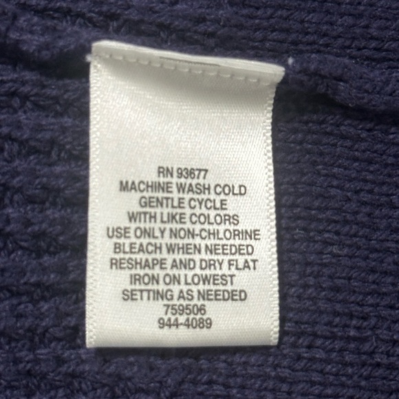 Liz Claiborne Women's Dark Blue Crew, 3/4 sleeves, Neck Sweater, Size 2X NWOT - Picture 9 of 11